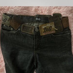 D&G Women's Black Straight Leg Jeans